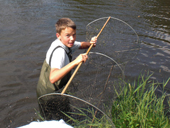 Beim Fischen mit Bungen